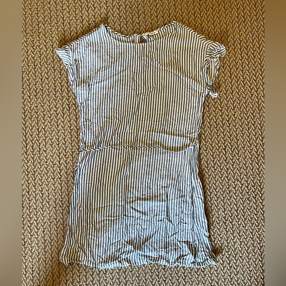 White and Blue Striped Dress